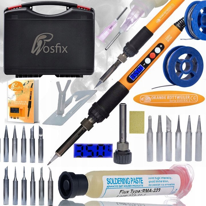 LUTOWNICA WYŚWIETLACZ REGULACJA 60W 18X GROTY PODSTAWKA WALIZKA CYNA TOPNIK