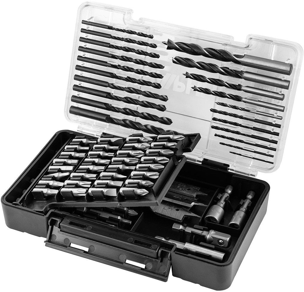Zestaw wierteł i bitów, nasadki, 66 el.