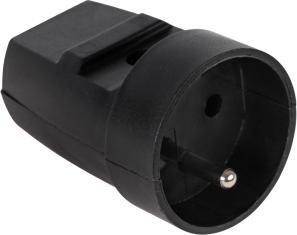 Gniazdo z uziemieniem czarne G-10-2