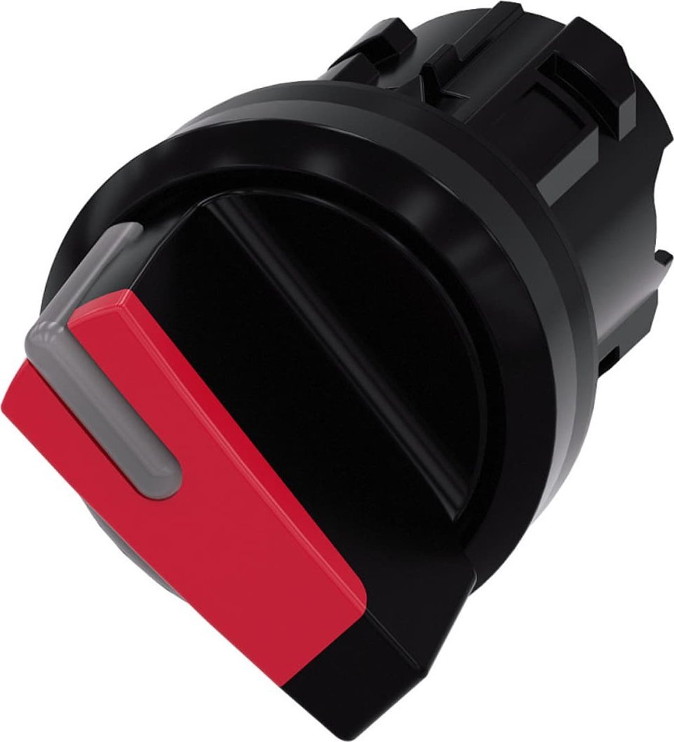 Siemens Przełącznik z możliwością podśw 22mm okrągły tworzywo czarny/czerwony kr pióro 2 poz o-i 3SU1002-2BF20-0AA0