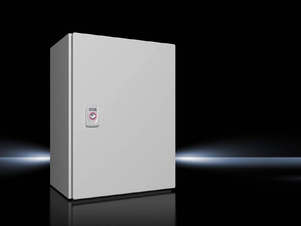 Rittal AX Obudowa kompaktowa 300x400x210 mm blacha stalowa z pł. mont. jednodrzwiowa 1 zamek dźwigienkowy 1034.000