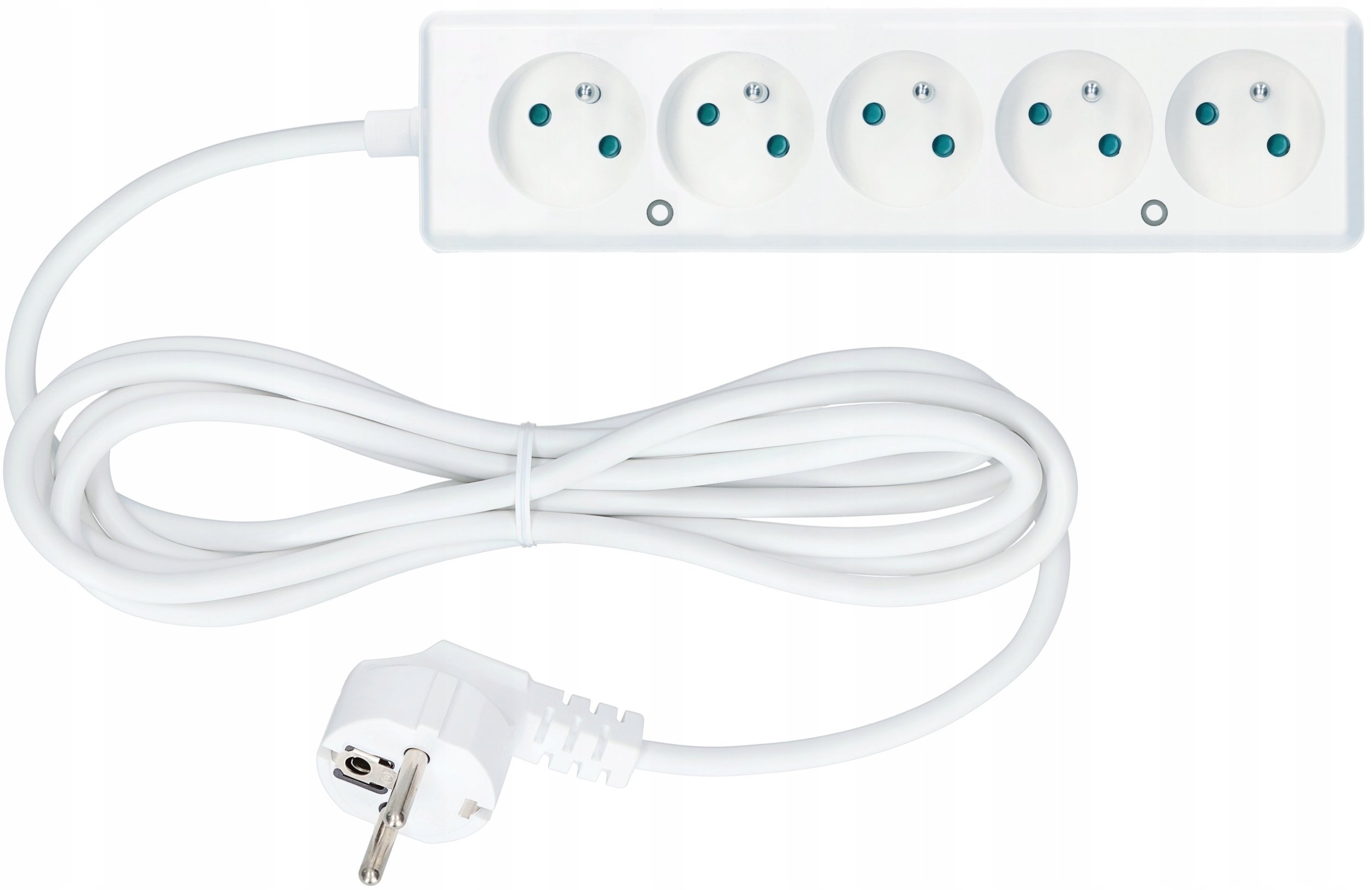 Przedłużacz 5-gniazd z/u 10A 5m /OMY 3x1/ biały PS-570 T-105820