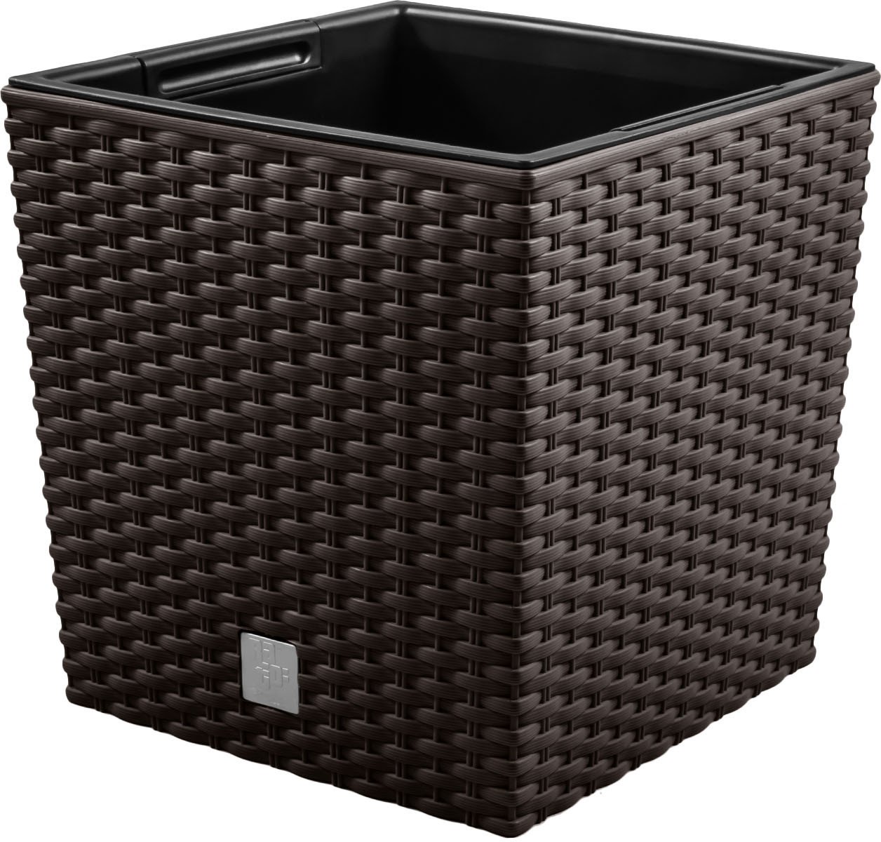 Prosperplast Doniczka RATO niska DRTS400L z wkładem | Umbra, Prosperplast, Kształt Kwadratowy, Wymiary 40x40x41 cm