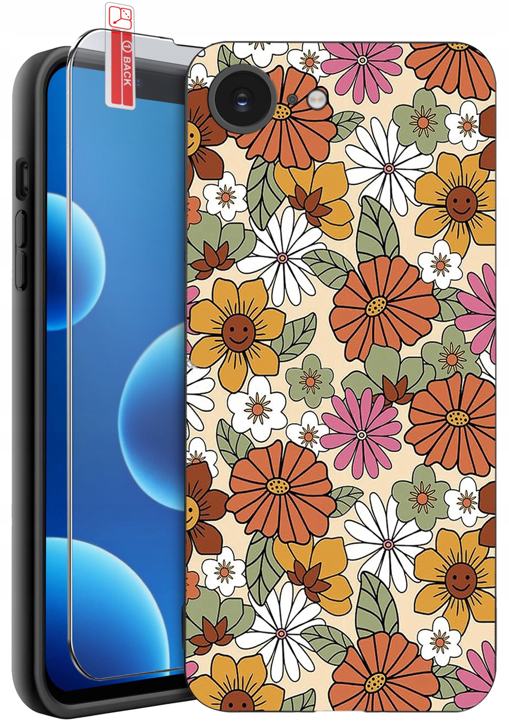 ETUI do iPhone 16e | WZORY | SILIKONOWE MATT CASE + SZKŁO 9H