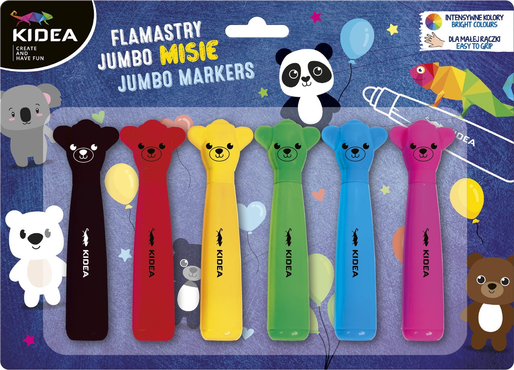 Derform PISAKI 6KOL JUMBO Z FIGUR MISIE KIDEA B/C