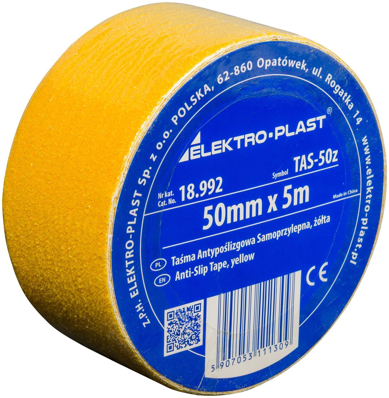 Taśma Antypoślizgowa Samoprzylepna TAS-5z 5cm x 5m żółta