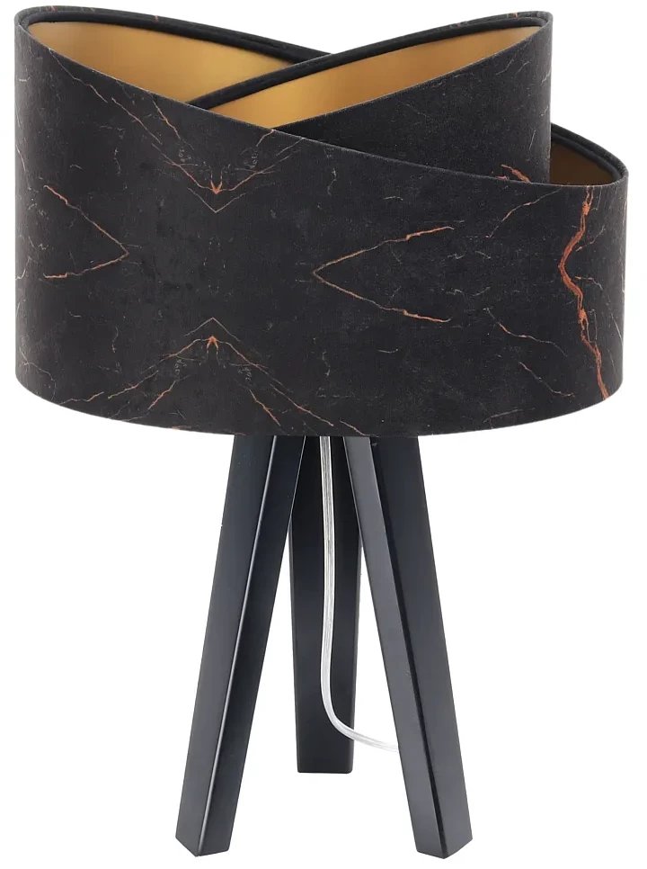 Lampa stołowa BLACK MARBLE czarna/złota/czarna BPS KONCEPT