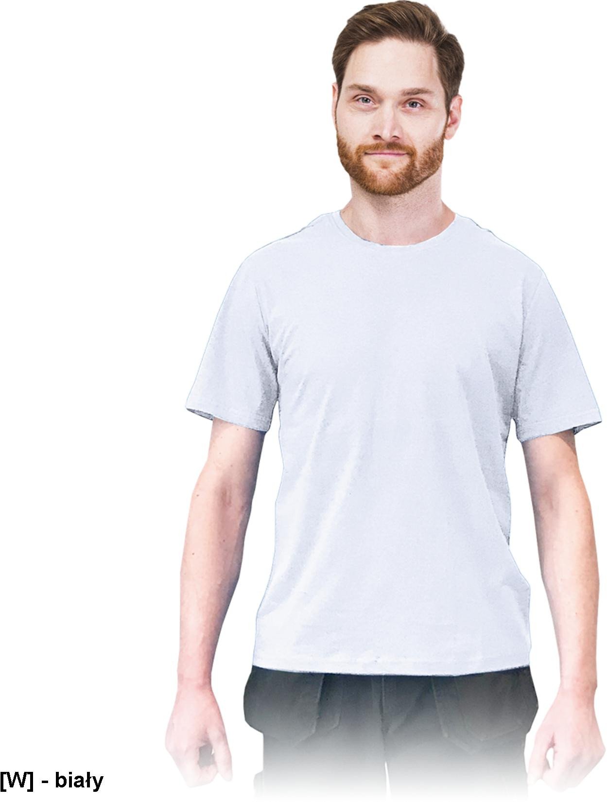 TSR-REGU - t-shirt męski o standardowym kroju, 100% bawełna - S-3XL (czarny - biały 3XL