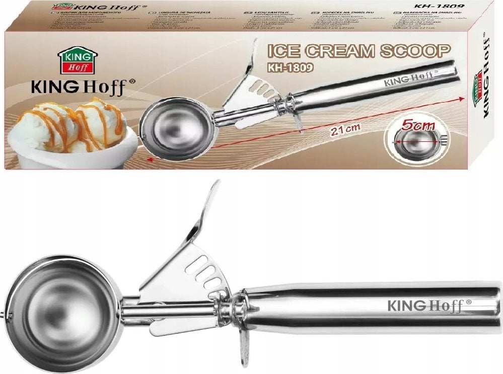 KingHoff GAŁKOWNICA ŁYŻKA DO NABIERANIA LODÓW 5cm KINGHOFF KH-1809