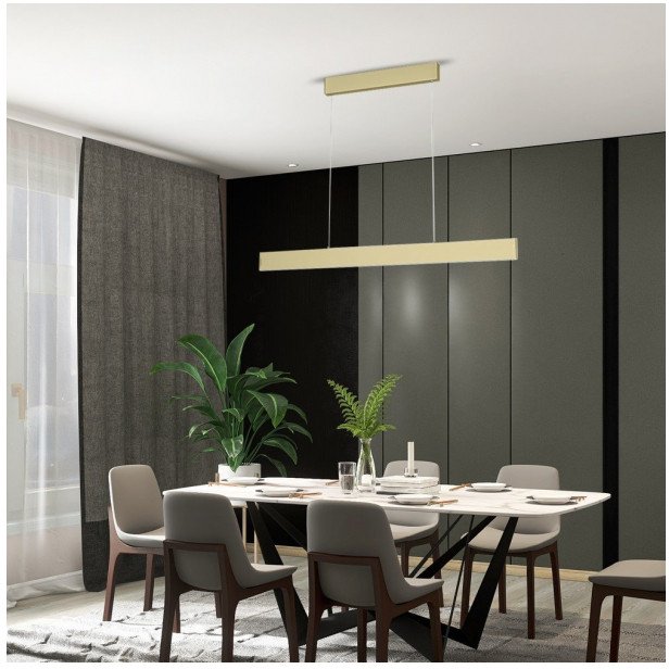 Immax Neo Liston Inteligentna Lampa Wisząca 118Cm 18W Złota Zigbee 3.0