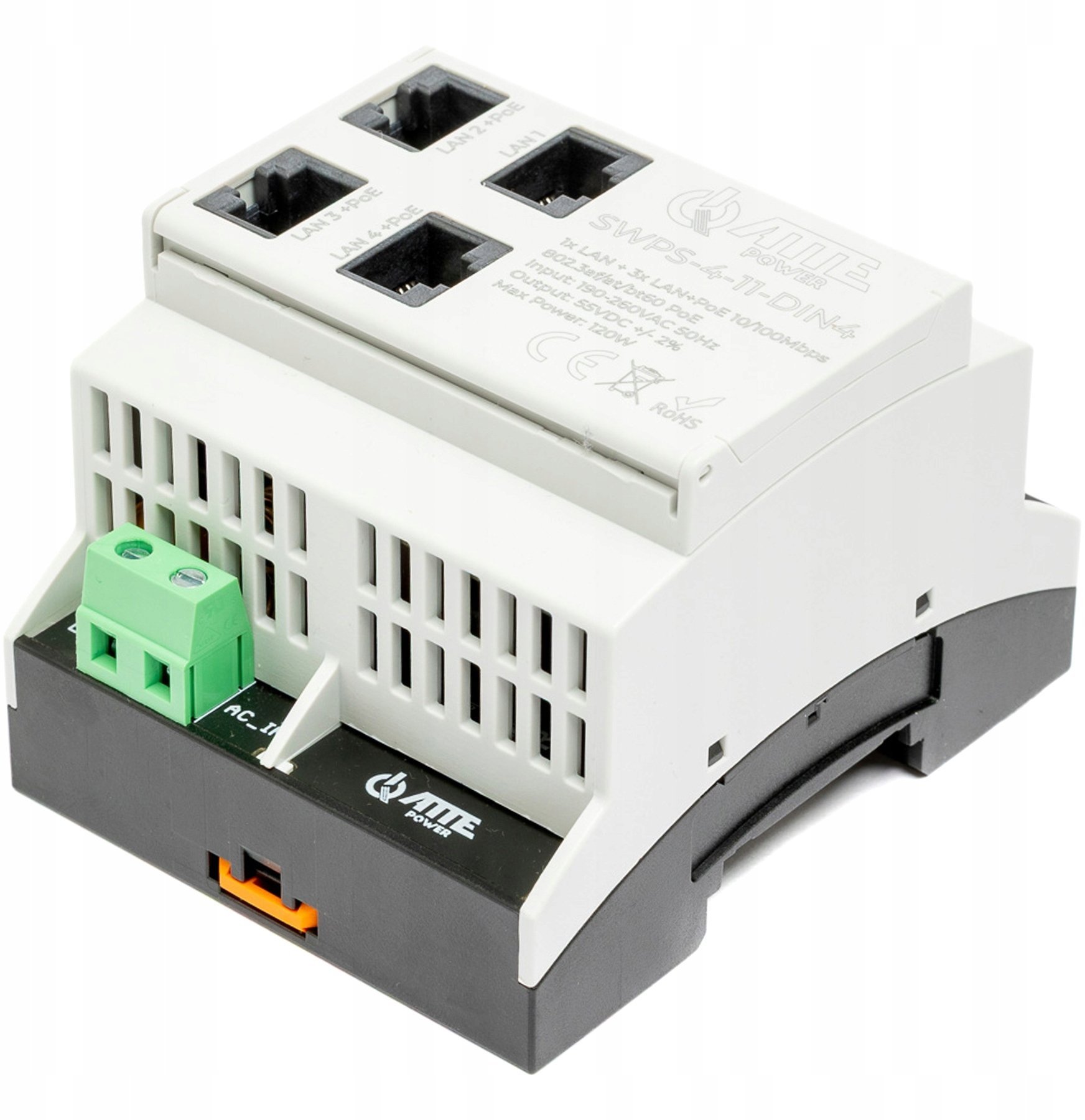 Switch POE SWPS-4-11-DIN4 4-PORTOWY ATTE