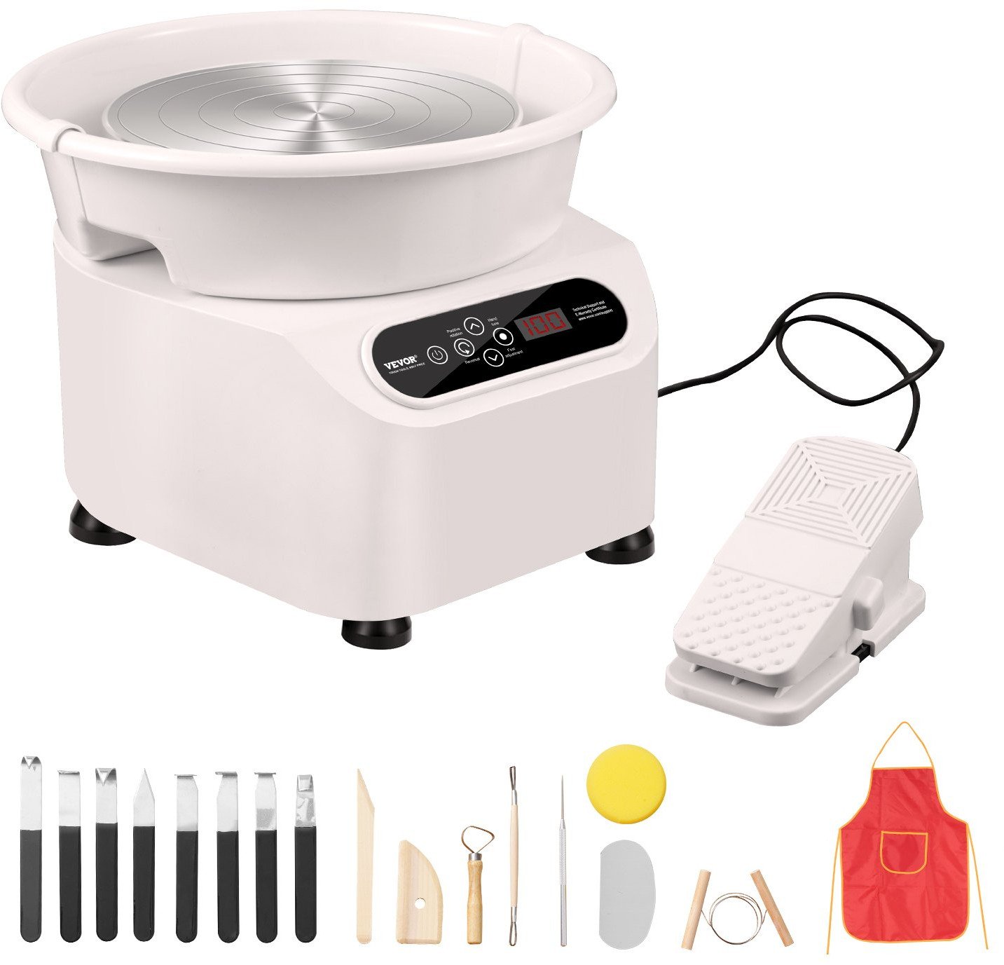 Małe koło garncarskie elektryczne 25 cm 350 W do domowego użytku