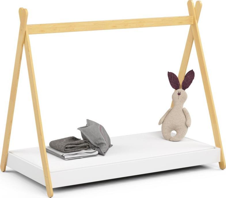 Fabryka Mebli Akord Łóżko dziecięce 160x80 GEM z materacem białe