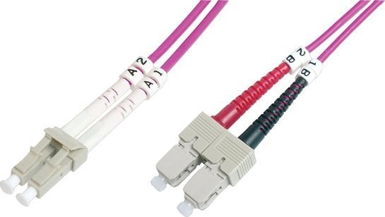 LOGON AL5LCSC03I/4I kabel InfiniBand / światłowodowy 3 m 2x LC 2x SC Różowy
