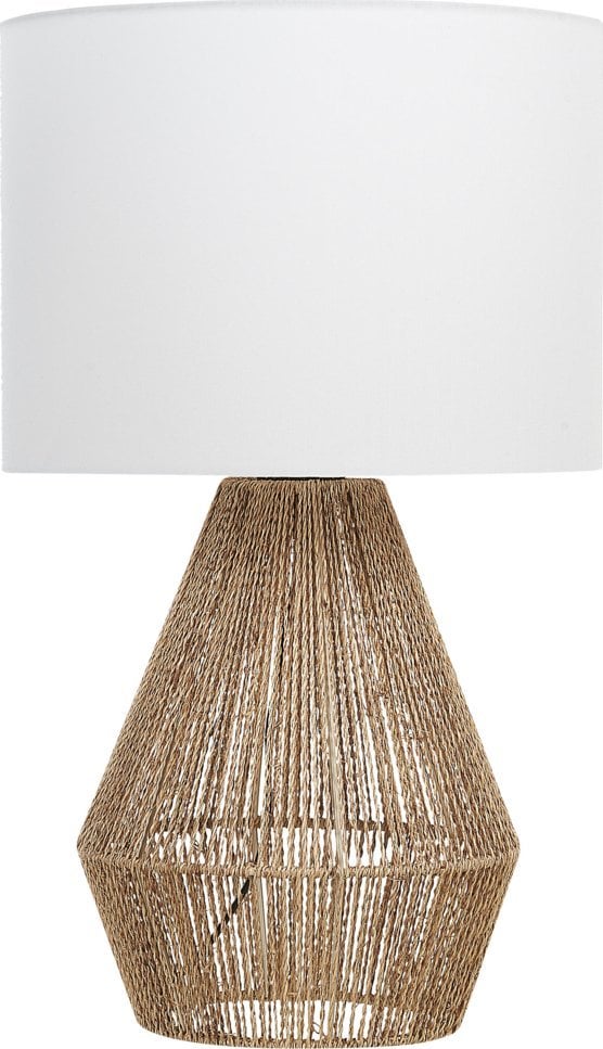 Lampa stołowa Beliani Lampa stołowa pleciona naturalna MALEWA!