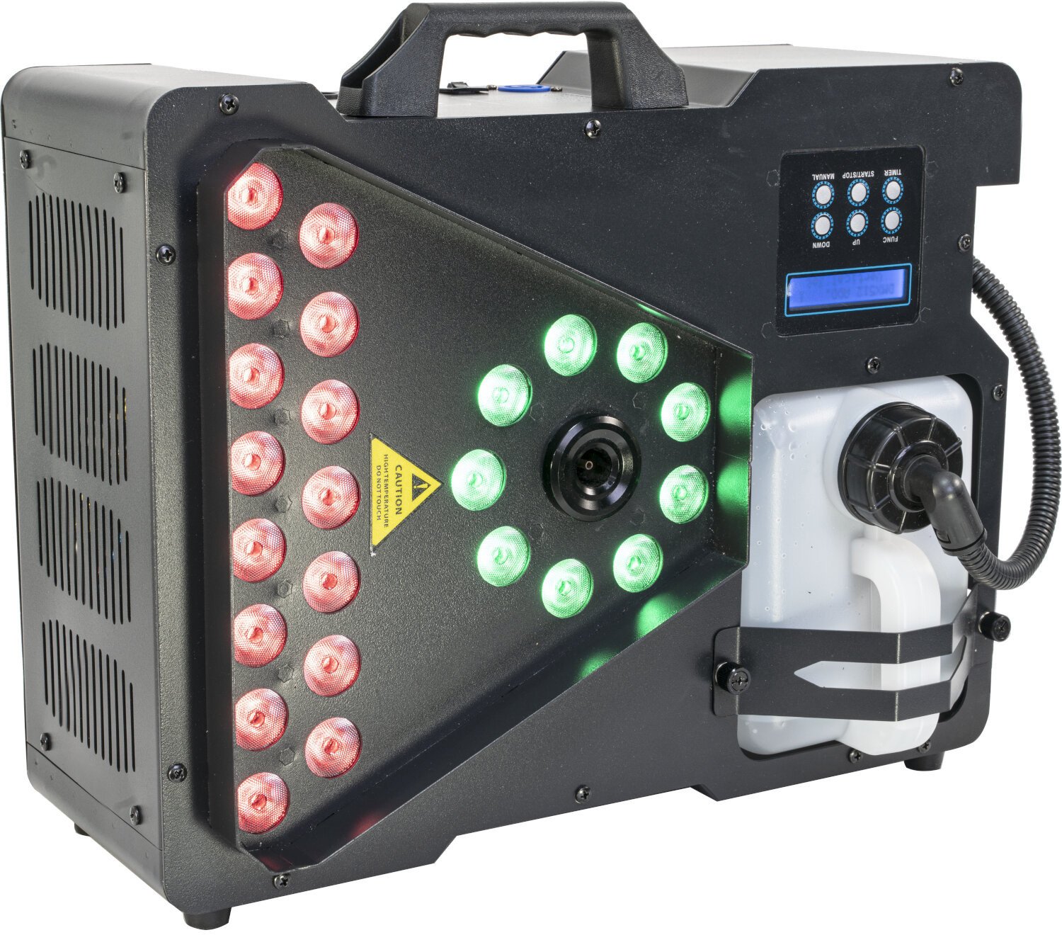 Wytwornica dymu pionowego/poziomego 1800W DMX LED RGBA & RGBW one size