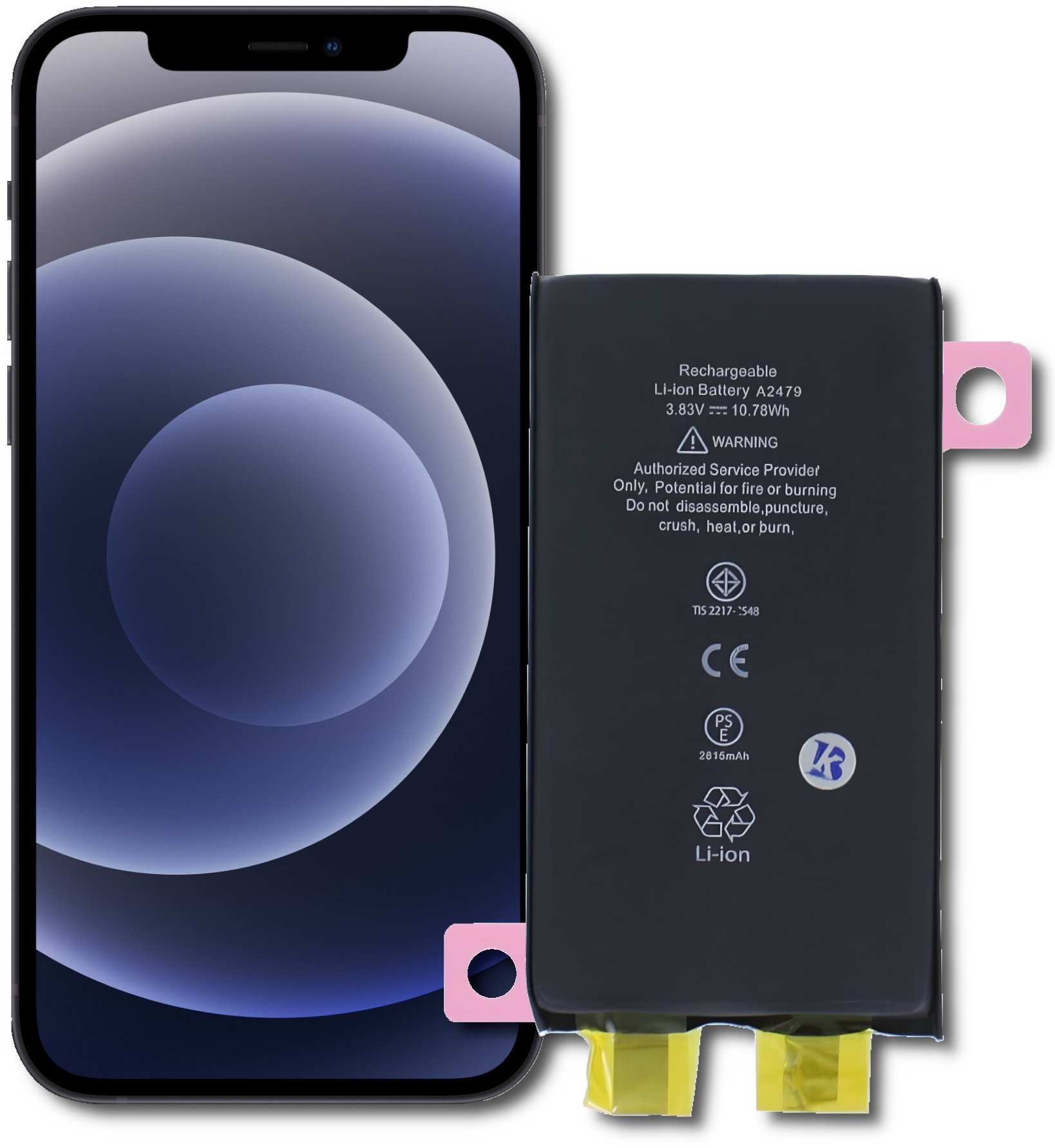 Bateria do iPhone 12 / 12 Pro Świeżej Produkcji Bez BMS 2815 mAh