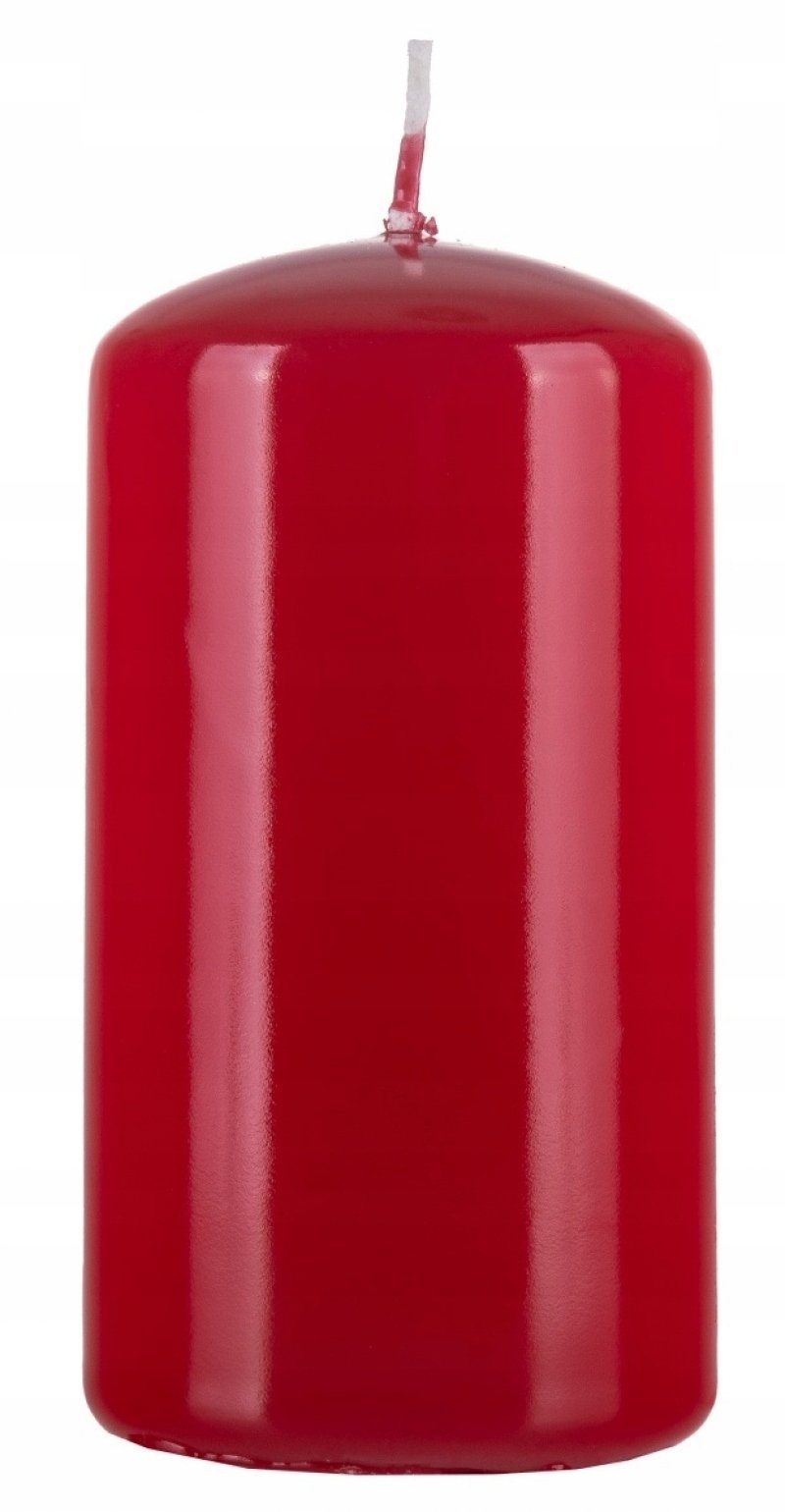 Donau Home Świeca słupek Standard Gloss, 60x115mm, czerwony