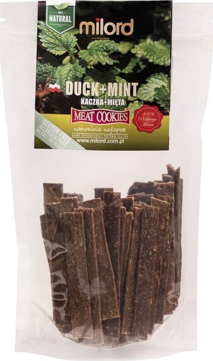 Przysmak dla psa Milord kaczka z miętą paski 70 g