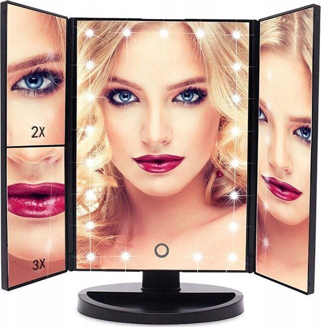 LUSTERKO KOSMETYCZNE PODŚWIETLANE SKŁADANE XR-002