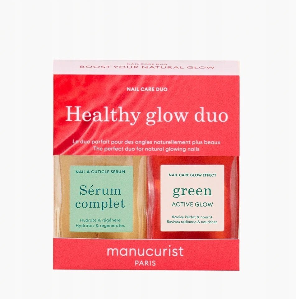 Qiriness MANUCURIST_SET Healthy Glow Duo Serum Complet serum do paznokci 15ml + Green Active Glow odżywka do paznokci 15ml