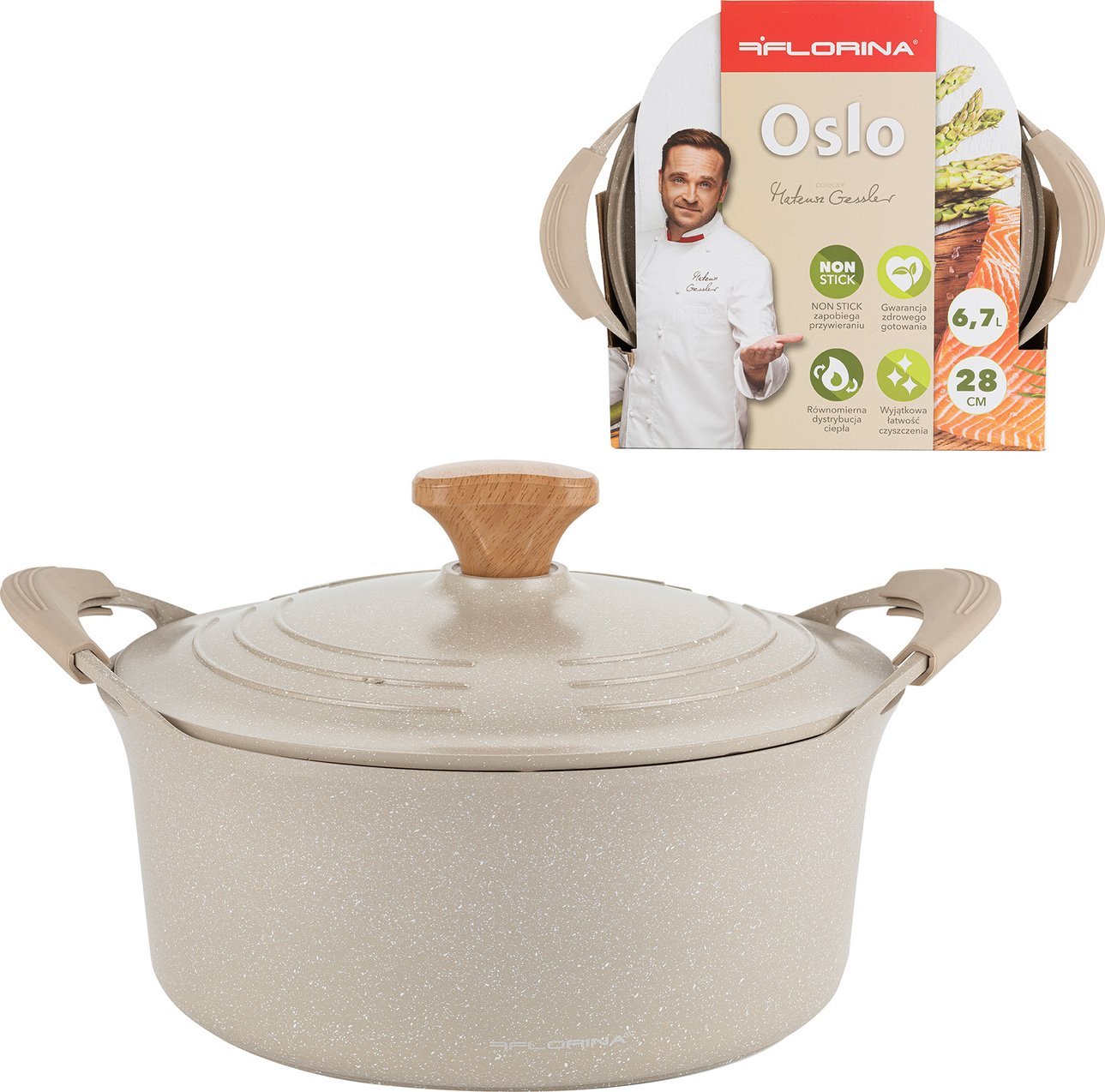 Florina Garnek aluminiowy Florina Oslo 28 cm 6,7 l