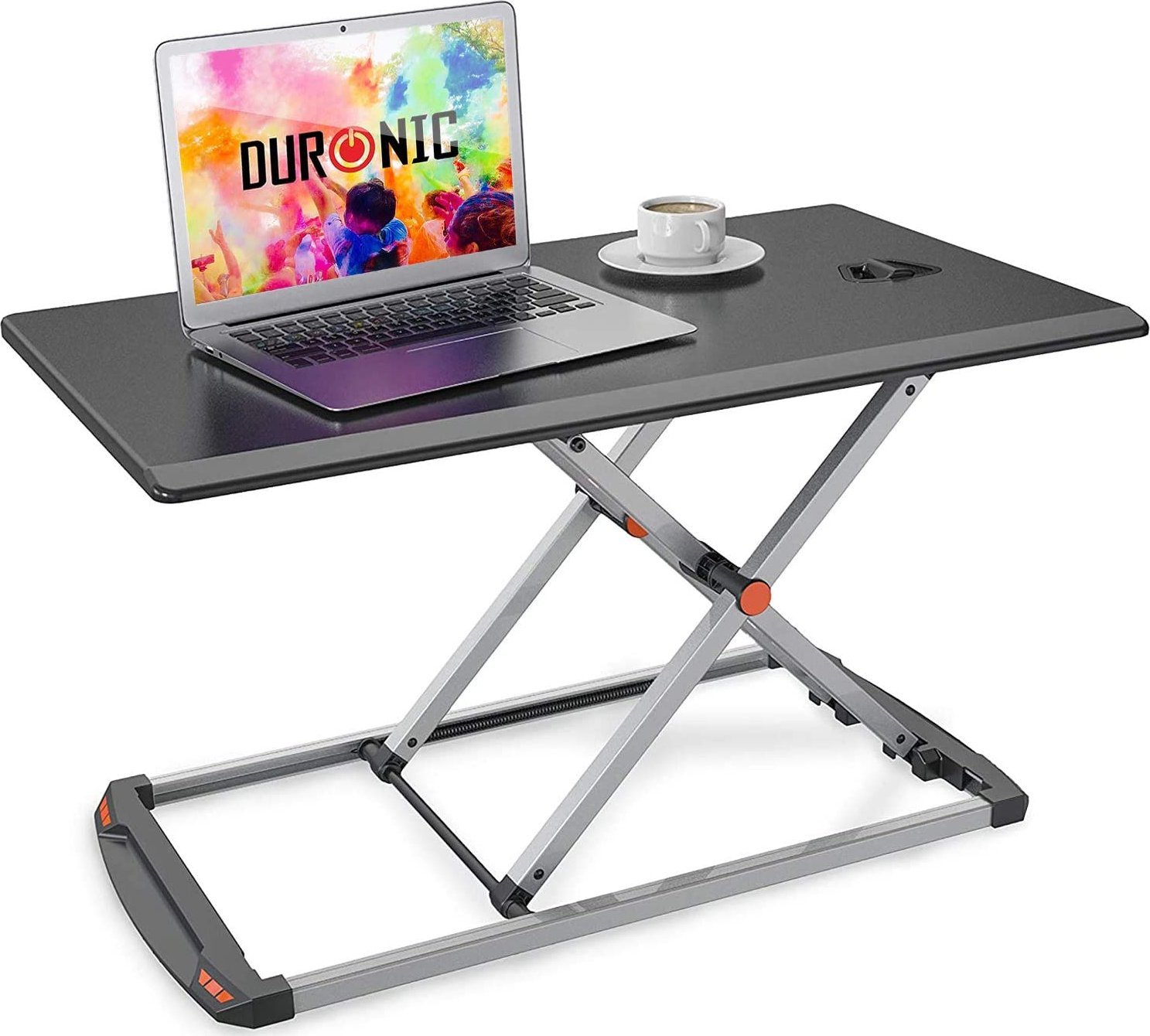 Duronic Duronic DM05D11 BK Podnośnik praca siedząca - stojąca | uchwyt na monitor i klawiaturę | biurko do pracy na stojąco | podnośnik do komputera |