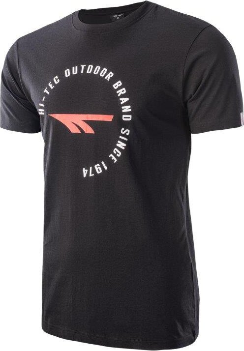 Męska koszulka z krótkim rękawem t-shirt Hi-Tec Olen czarna rozmiar XXL