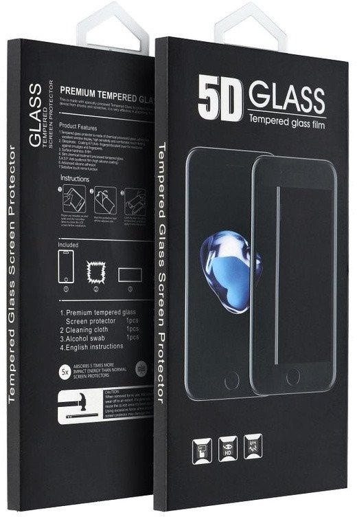 5D Full Glue Tempered Glass - do iPhone 17 Pro czarny standard