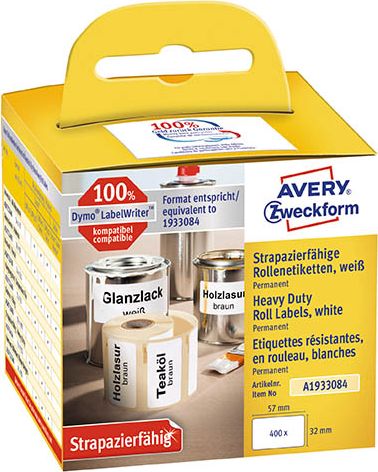 Avery Zweckform ETYKIETY ZF HEAVY DUTY NA ROLI 57X32 MM 400 ETYKIET