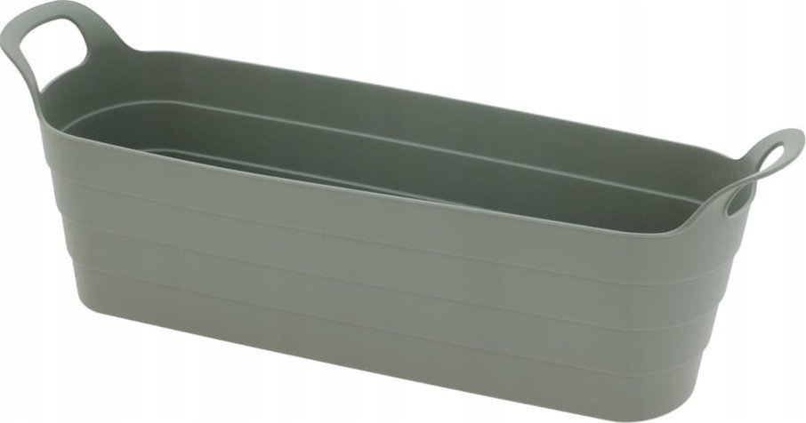 Doniczka skrzynka balkonowa szara plastikowa 45x14x11.5cm z uchwytami
