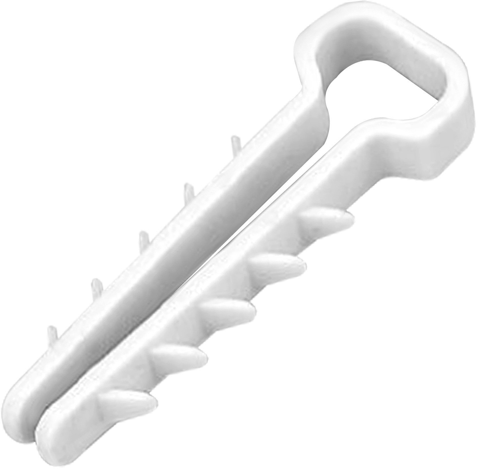 Uchwyt kablowy wbijany, przewód płaski 11x7mm, biały, 20 szt.