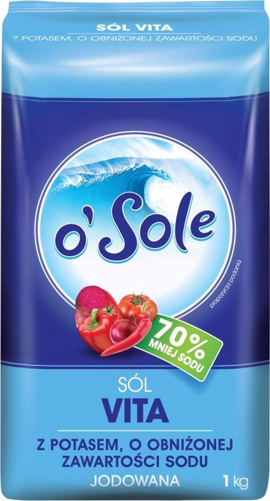 Cenos o'Sole Sól Vita z potasem o obniżonej zawartości sodu jodowana 1 kg