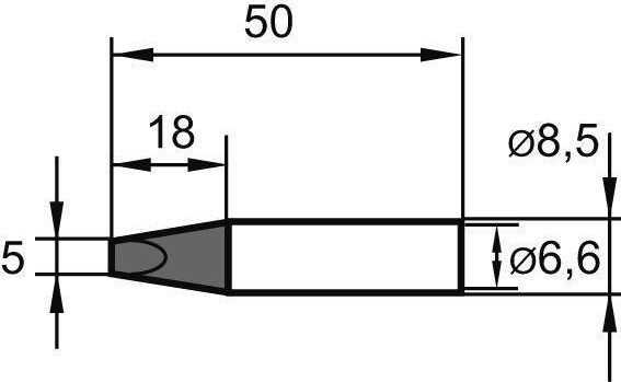 Ersa Grot lutowniczy, ścięty 35Grad 0832GDLF 14mm Ersa