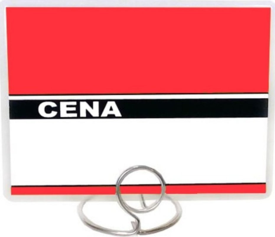 StudioCen Cenówki,etykiety laminowane 80x110 czerwone 50szt.