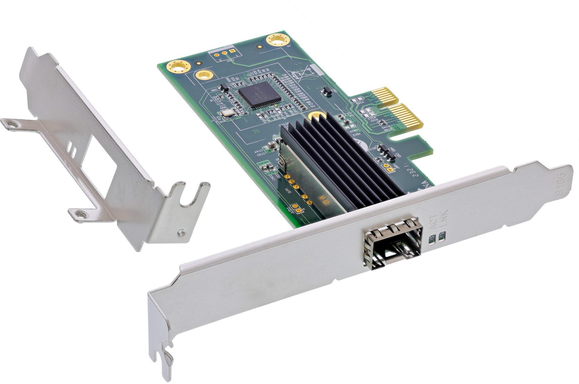 Karta sieciowa InLine ® Gigabit karta sieciowa 1x SFP PCIe x1 w tym niskoprofilowa płyta montażowa