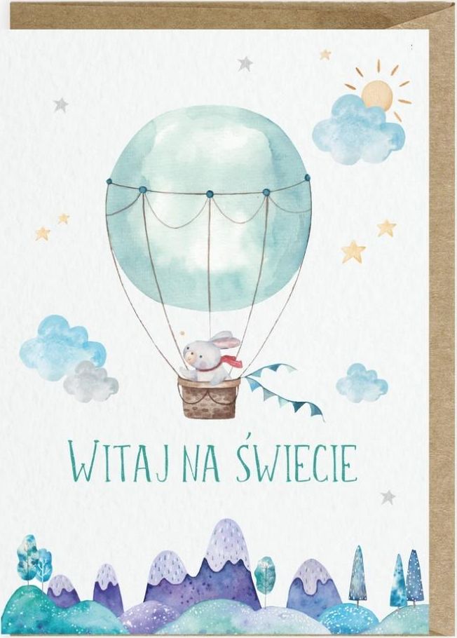 Cardie Kartka z okazji narodzin Balonik K117