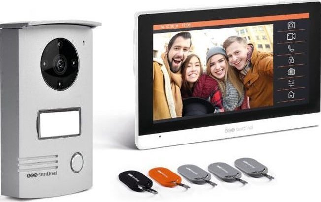 Sentinel Przewodowy wideodomofon z odznakami Ekran dotykowy 7 - VisioDoor 7+ RFID