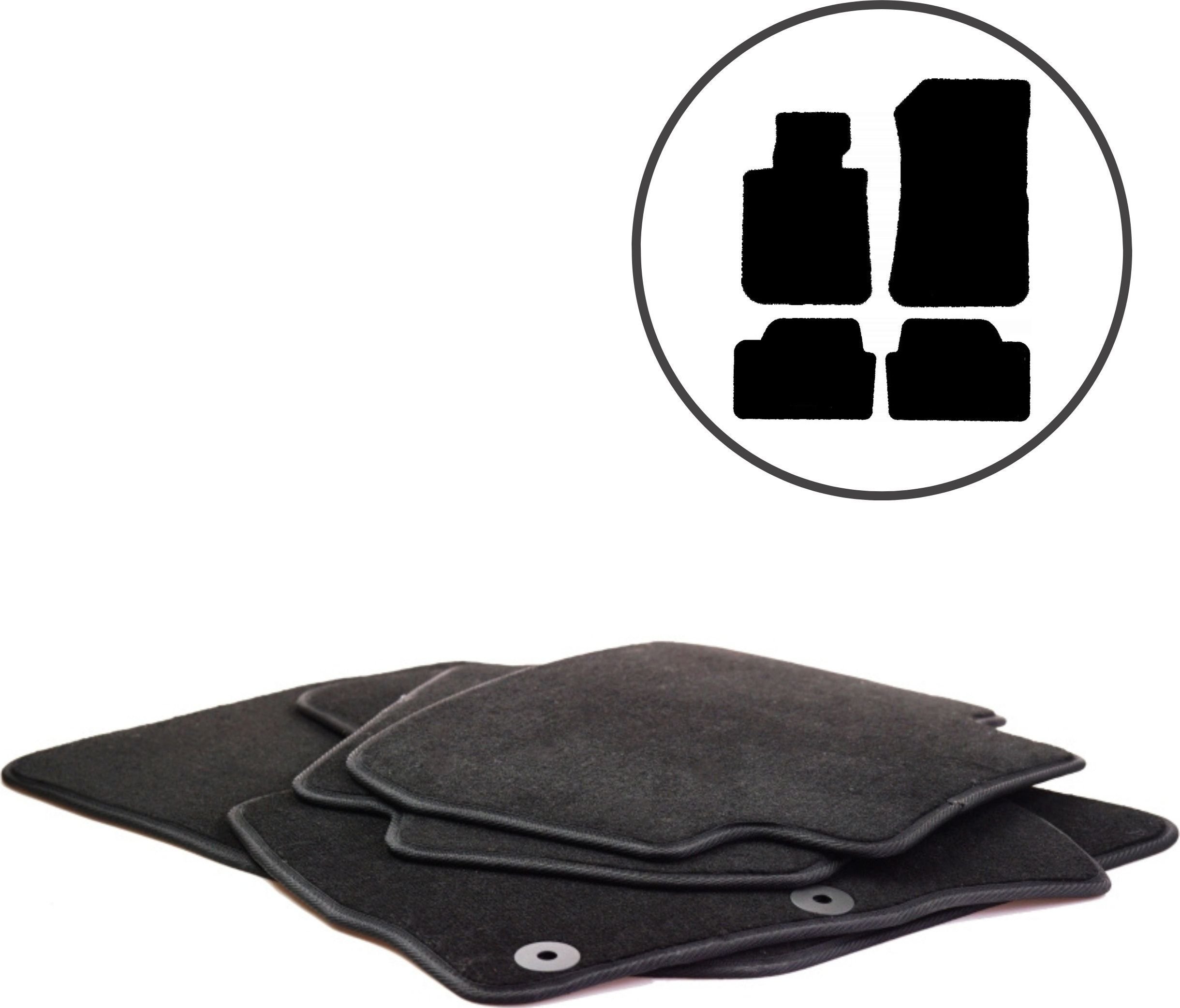 Dikel Dywaniki samochodowe welurowe 4szt BMW Seria1 E87