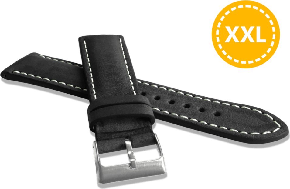 Lavvu LAVVU XXL Naturalnie barwiony czarny pasek NATURE ze skóry Top Grain - 22 XXL