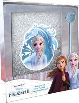 Kids Euroswan Pamiętnik brokatowy oraz długopis z pom ponem Frozen WD21140