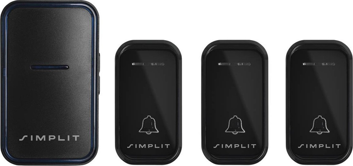 Simplit Dzwonek bezprzewodowy A6 3x Nadajnik 1x Odbiornik Sztuka