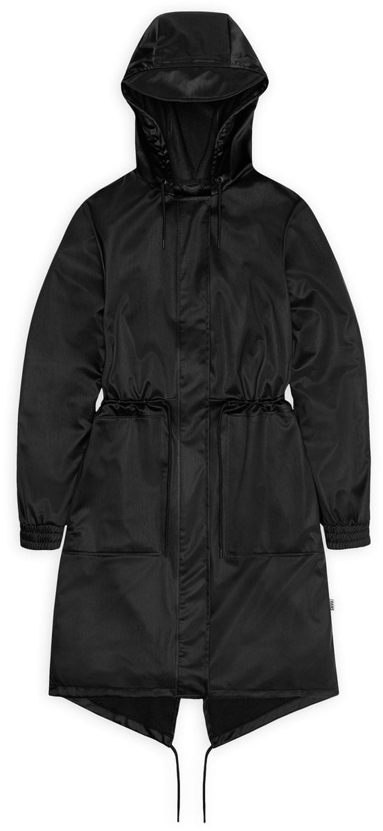 Kurtka męska Rains płaszcz waterproof STRING W PARKA W3 18550 84 BLACK GRAIN XS