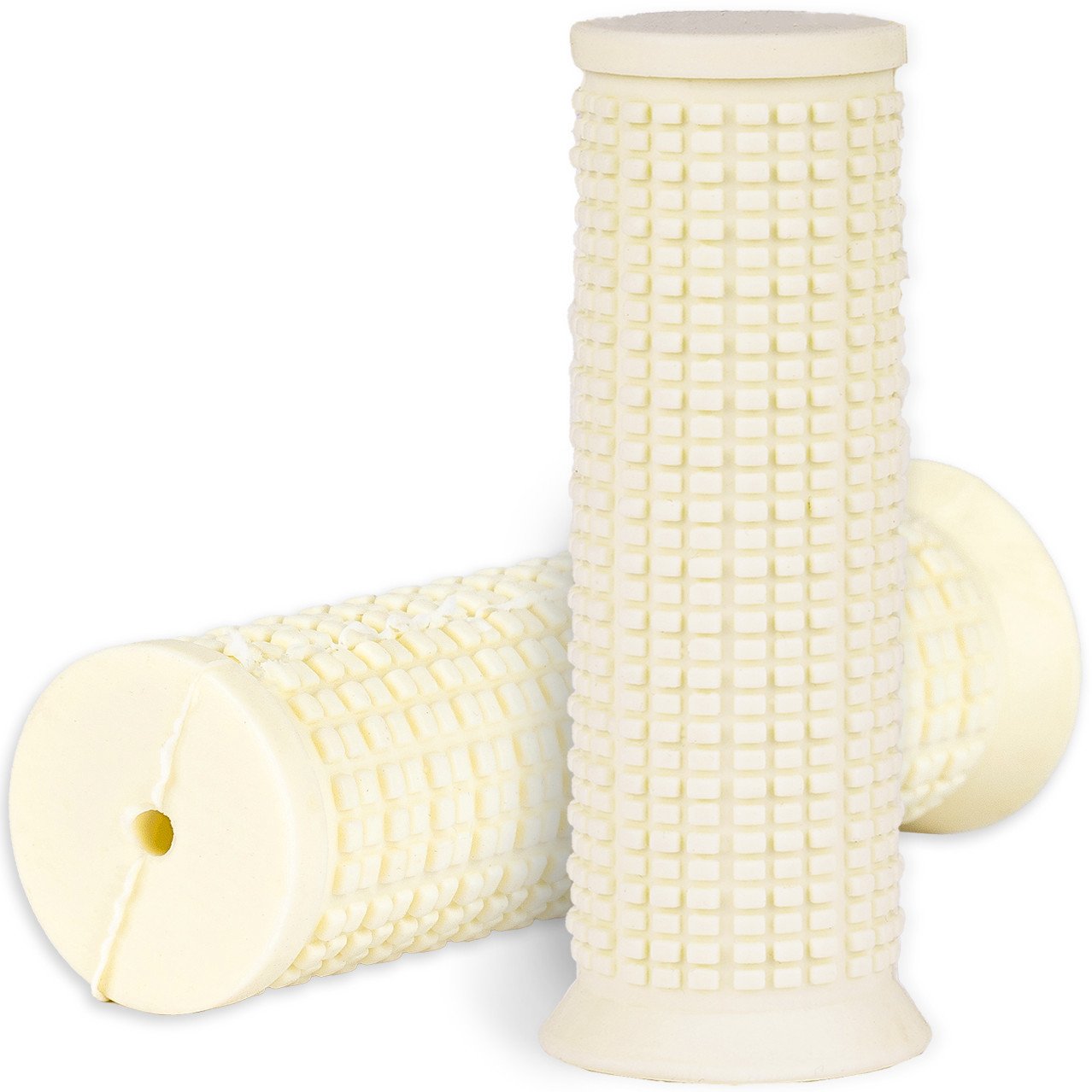 Rączki Uchwyty Gripy Kierownicy do Roweru Kremowe 2szt