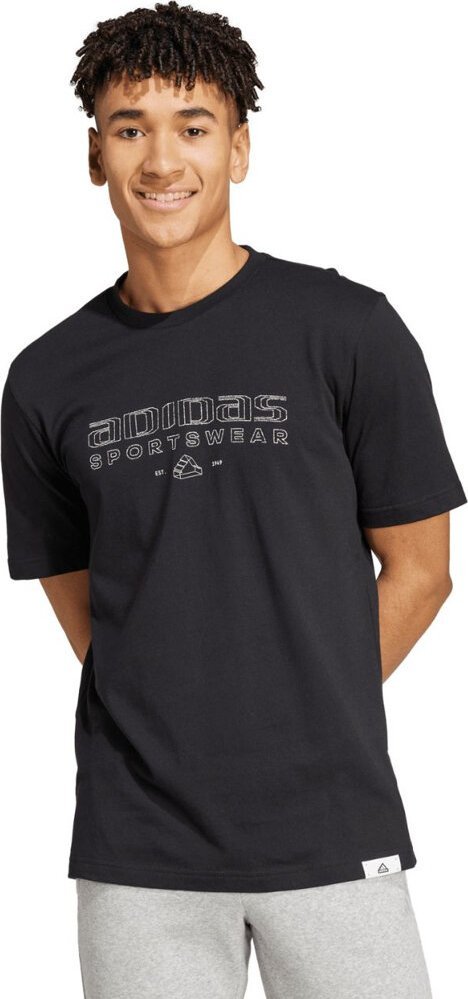 Adidas Koszulka męska adidas Tech Linear Graphic czarna IW2651 M