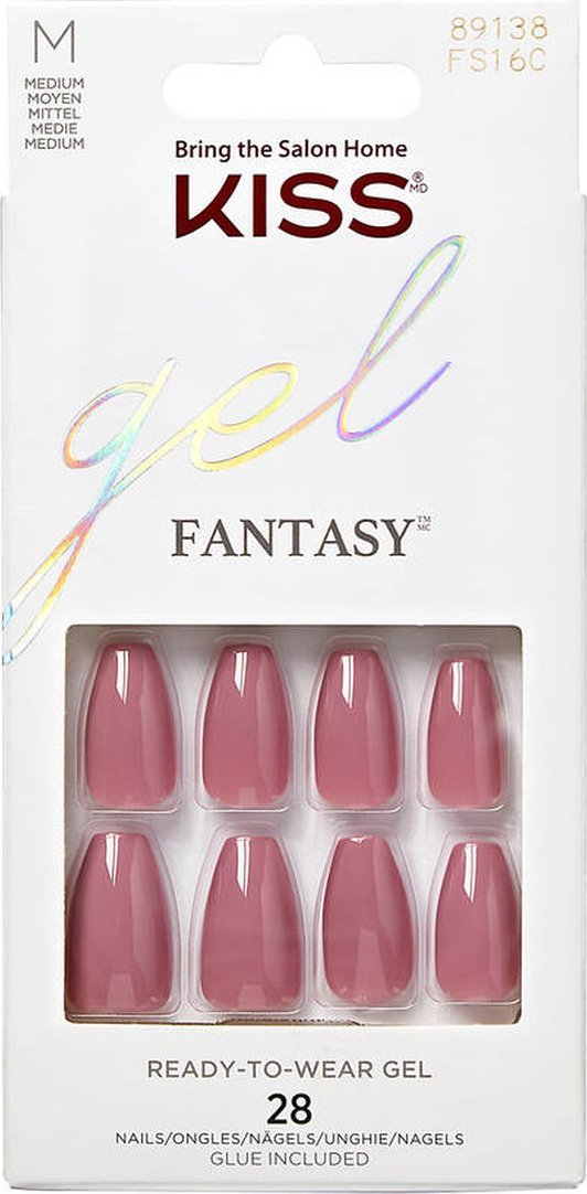 Kiss Gel Fantasy Sztuczne Paznokcie - Letter To U (rozmiar M) 28szt.