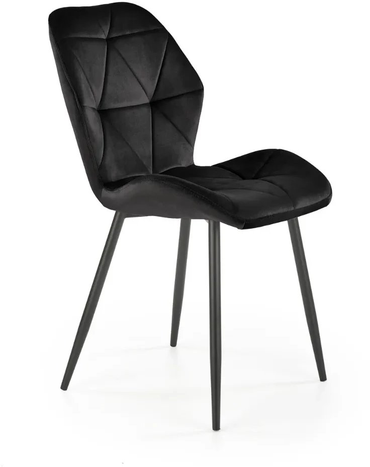 Krzesło tapicerowane K453 VELVET czarne HALMAR