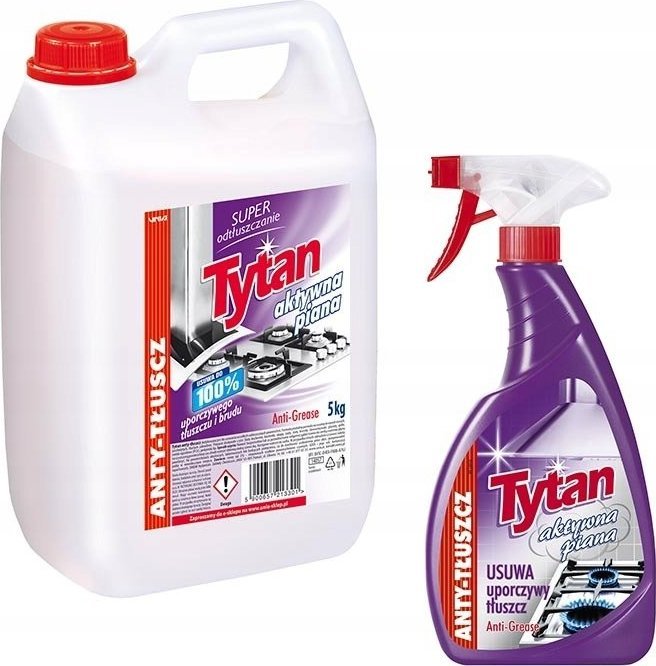 Tytan TYTAN ANTY-TŁUSZCZ SPRAY KANISTER 5kg + spray 500g