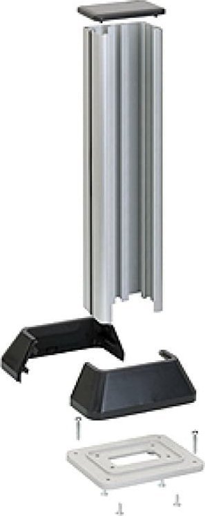 Kontakt-Simon Connect Minikolumna ALC jednostronna 10xK45 anozdyzowane aluminium/ szary grafit ALC31514 (TSC-ALC315-8-14)