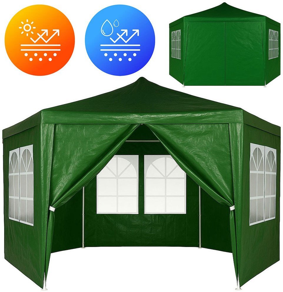 Namiot pawilon ogrodowy handlowy 2x2x2 m z oknami zielony MultiGarden